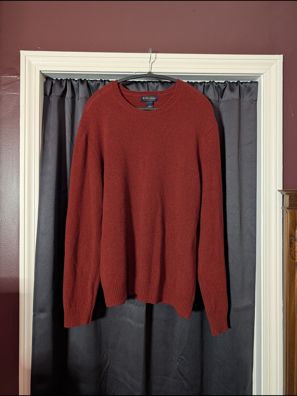 Brooks Brothers Vintage Men’s Red 100% Scottish Lambswool Crewneck Sweater XXL